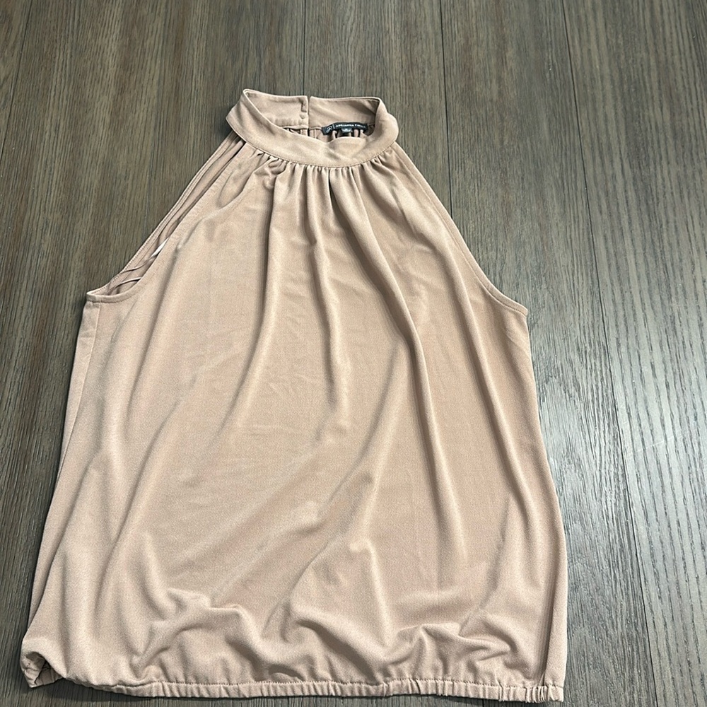 High Neck Sleeveless Blouse
